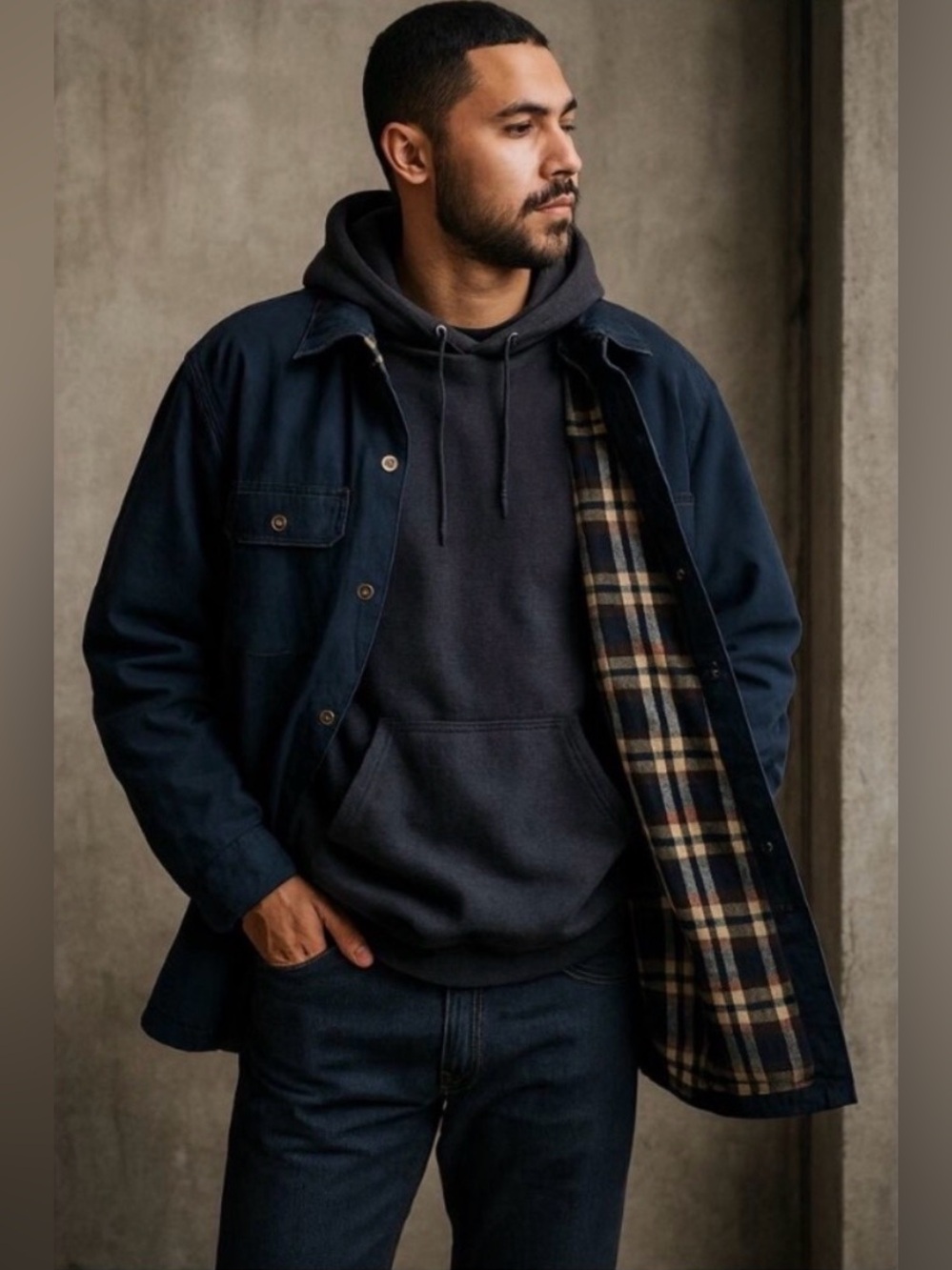 Carhartt Chore Shacket Flannel Lined S296 MDT Workwear Plaid - Size 3XL Tall